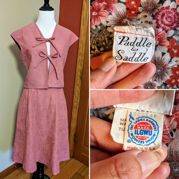 Vintage Dresses & Skirts - Vintage 2pc union made Paddle & Saddle skiry set